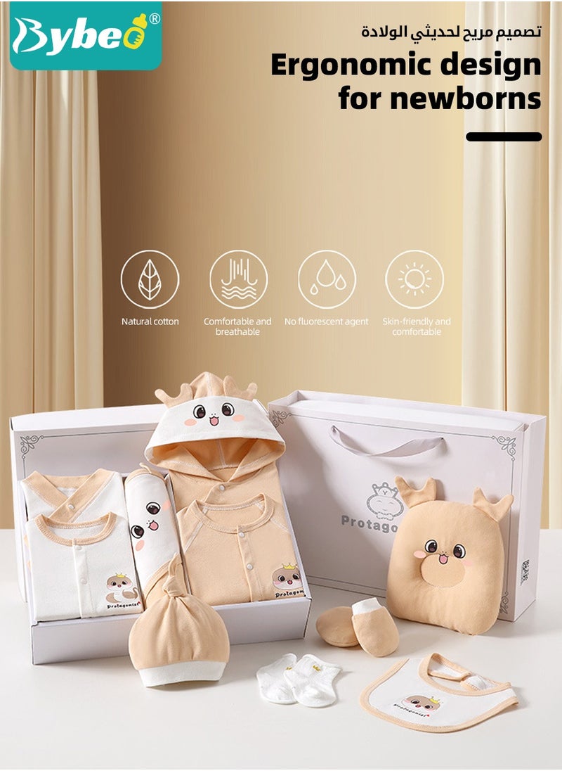 Bybeo 26PCS Newborn Baby Gifts Set, Newborn Layette Gift Set, Baby Clothes Accessories Set for Boys and Girls, Premium Cotton, Perfect Gift Box with Beautifully Suitcase for Spring Summer Autumn Winter  - Image 5