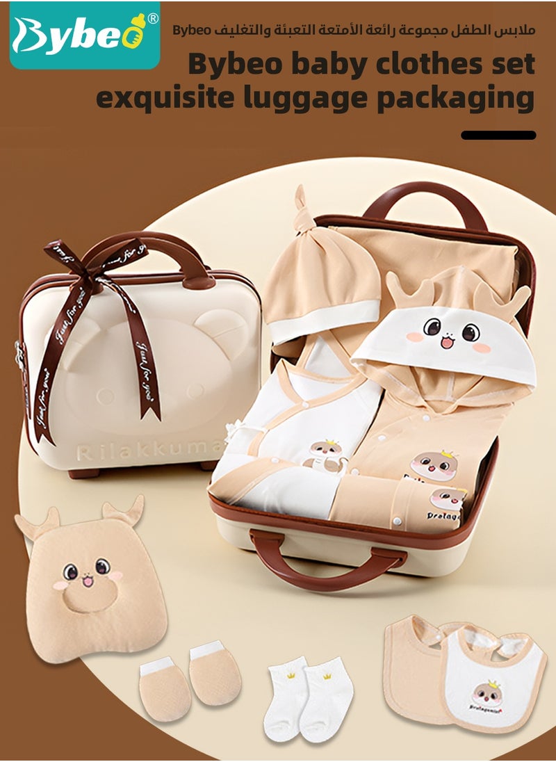 Bybeo 26PCS Newborn Baby Gifts Set, Newborn Layette Gift Set, Baby Clothes Accessories Set for Boys and Girls, Premium Cotton, Perfect Gift Box with Beautifully Suitcase for Spring Summer Autumn Winter  - Image 3