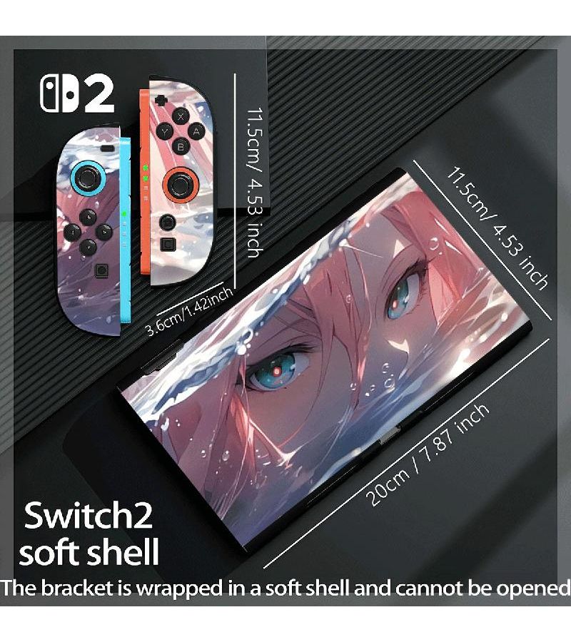 غلاف حماية من مادة TPU لجهاز نينتندو سويتش OLED بتصميم فتاة أنمي مقاوم للصدمات والخدوش - Image 3