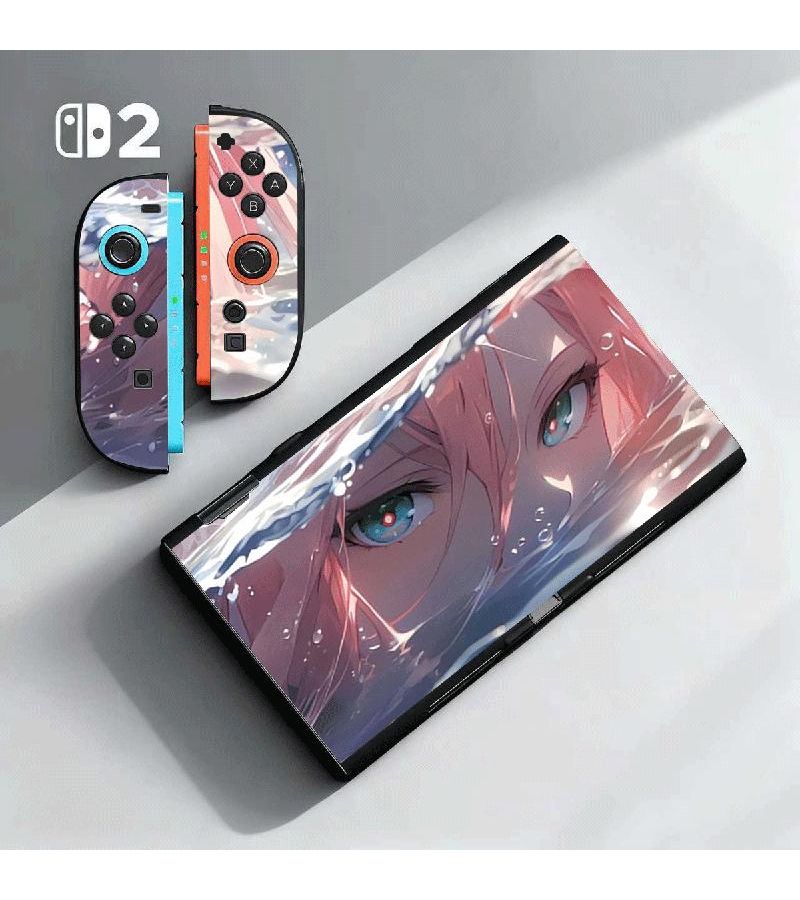 غلاف حماية من مادة TPU لجهاز نينتندو سويتش OLED بتصميم فتاة أنمي مقاوم للصدمات والخدوش - Image 2