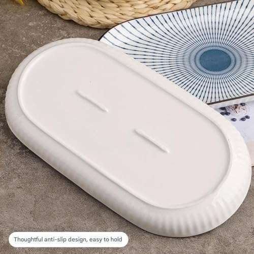 OLWICK® Japanese Style 12-Inch Ceramic Fish Plate – Autumn Pattern Sushi Serving Platter, 30x15cm Porcelain Dish for Seafood, Appetizers & Snacks (1 Piece) - Image 4