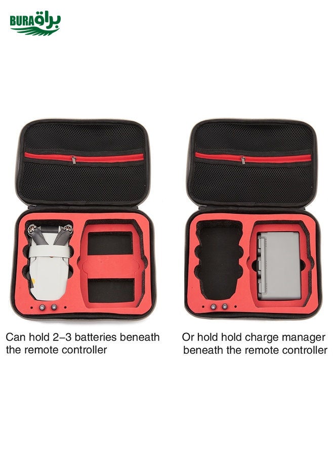 BURAQ For DJI Mini 2 SE Grey Shockproof Carrying Hard Case Drone Storage Bag, Size: 24 x 19 x 9cm (Black) - Image 4