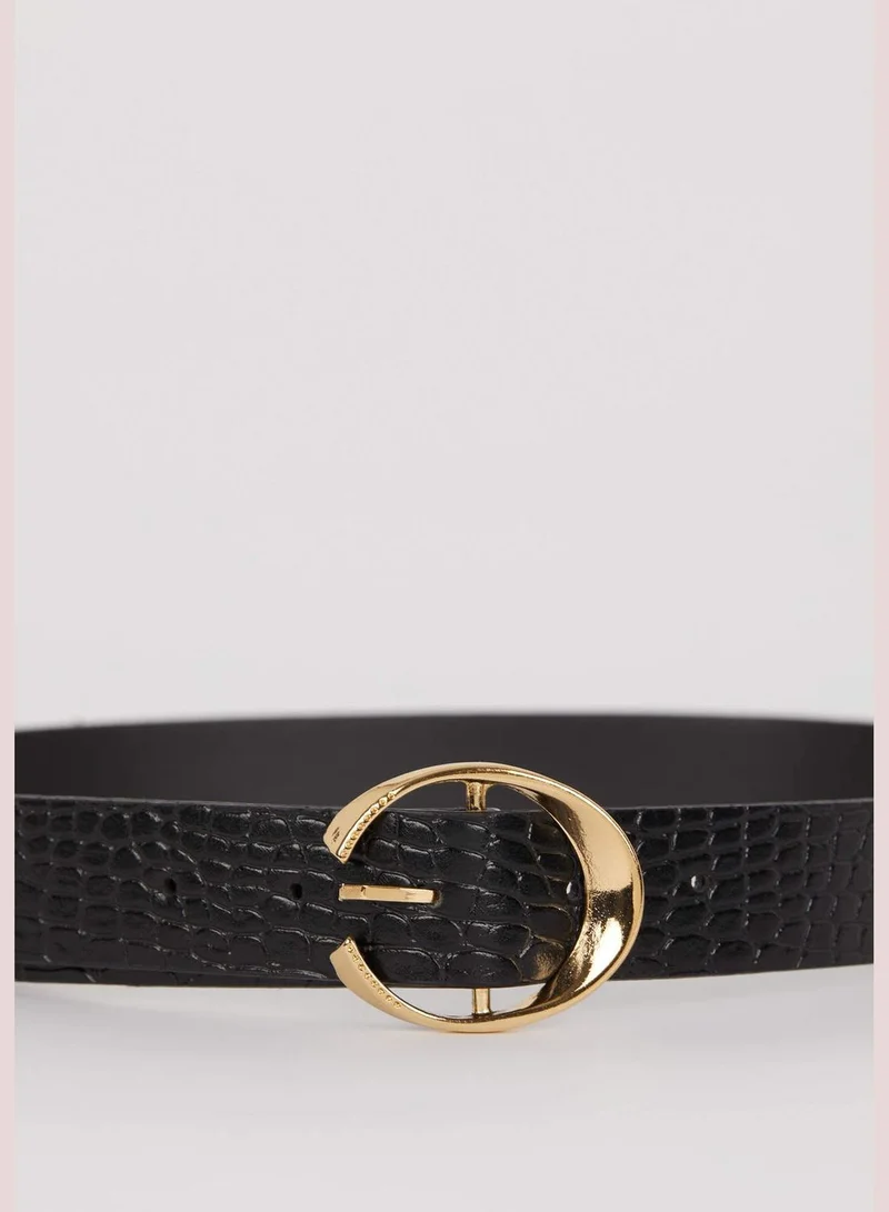 DeFacto Woman Faux Leather Oval Detailed Belt