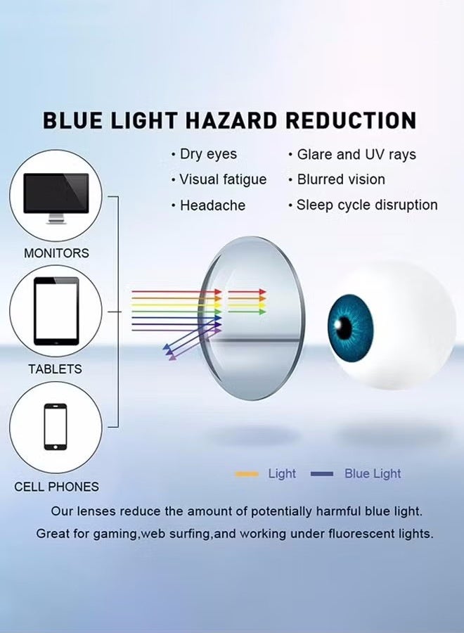 Ba Love Blue Light Blocking Glasses Blue Light Filter Computer Reading Gaming TV Phones Browline Eyeglasses Fashion Anti Glare/UV 400/Eye Strain Eyestrain Headache Eyewear for Men Women, Black - Image 5