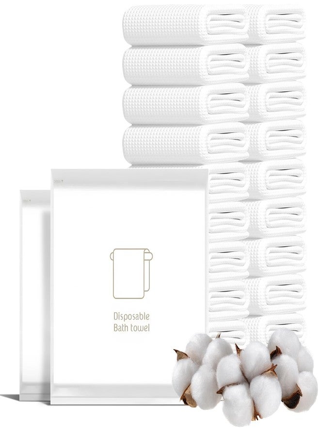 THMINS 20 Pack Disposable Bath Towels Extra Large, 70x140 cm Shower Towels,Large Disposable Towels for Body,20 Individual Packing for Travel Hotel,Softand Absorbent - Image 1