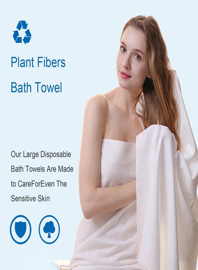 THMINS 20 Pack Disposable Bath Towels Extra Large, 70x140 cm Shower Towels,Large Disposable Towels for Body,20 Individual Packing for Travel Hotel,Softand Absorbent - Image 2