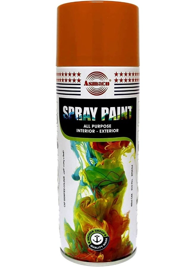 Asmaco Spray Paint, Orange, 0.5 Liters