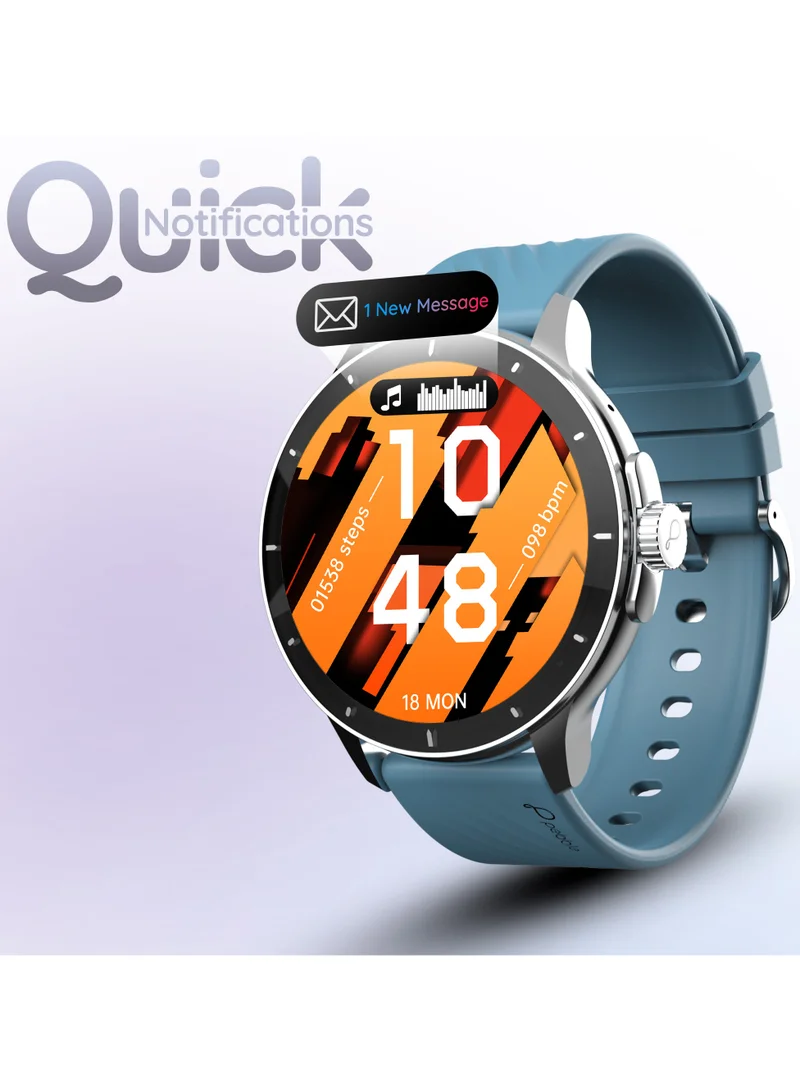 Pebble Polar 1.52" HD Display, Quick Notification, Blutooth Calling, SpO2 Monitoring, Heart Rate Monitoring, Sleep Monitoring, Multi Sports Modes, Multiple Watch Faces, AI Voice Assistant, Alarm & Notification, Smart Calendar, Smart Calculator