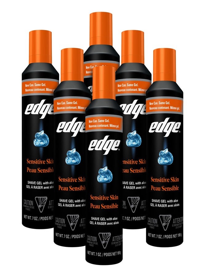 Edge Shaving Gel for Men, Sensitive Skin with Aloe, (6 Pack) - Shave Gel For Men That Moisturizes, Protects and Soothes To Help Reduce Skin Irritation - Image 1