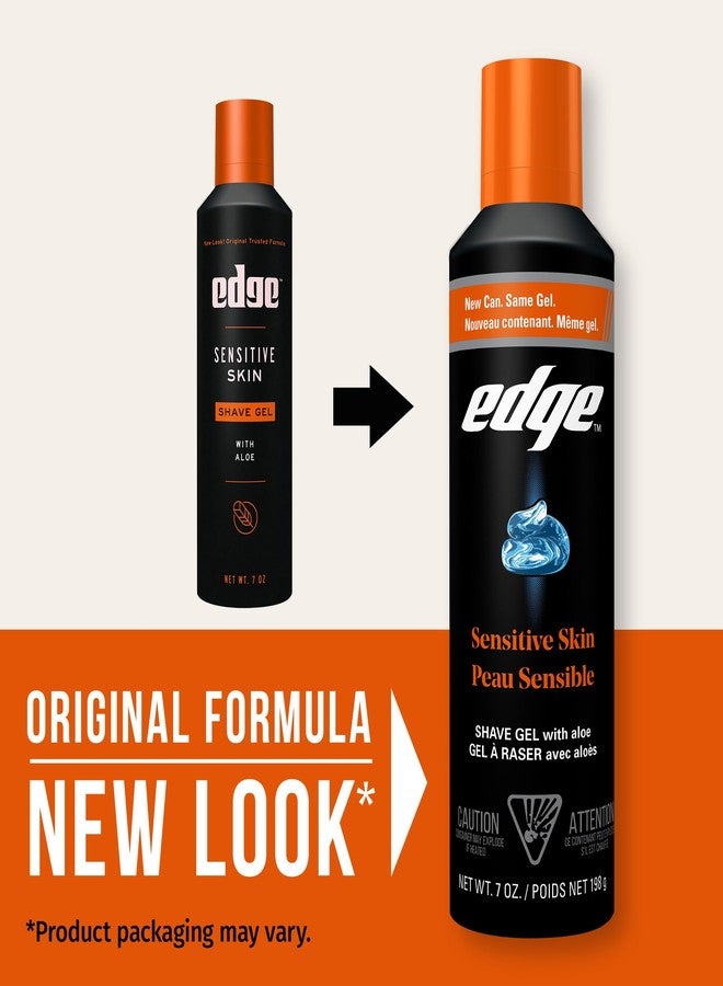 Edge Shaving Gel for Men, Sensitive Skin with Aloe, (6 Pack) - Shave Gel For Men That Moisturizes, Protects and Soothes To Help Reduce Skin Irritation - Image 2