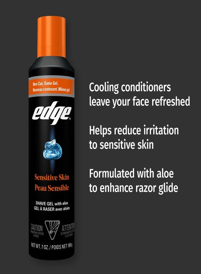 Edge Shaving Gel for Men, Sensitive Skin with Aloe, (6 Pack) - Shave Gel For Men That Moisturizes, Protects and Soothes To Help Reduce Skin Irritation - Image 3