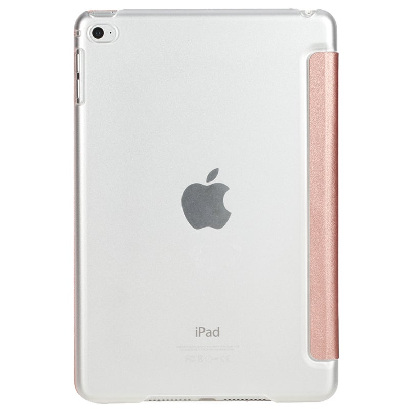 روك حافظة جلدية أفقية بتصميم عصري من سلسلة Touch مع حامل ثلاثي الطي ووظيفة السكون/الاستيقاظ الذكية لجهاز iPad Mini 4 (ذهبي وردي) - Image 3