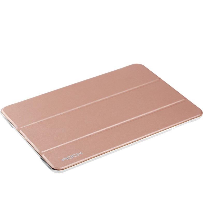 روك حافظة جلدية أفقية بتصميم عصري من سلسلة Touch مع حامل ثلاثي الطي ووظيفة السكون/الاستيقاظ الذكية لجهاز iPad Mini 4 (ذهبي وردي) - Image 5