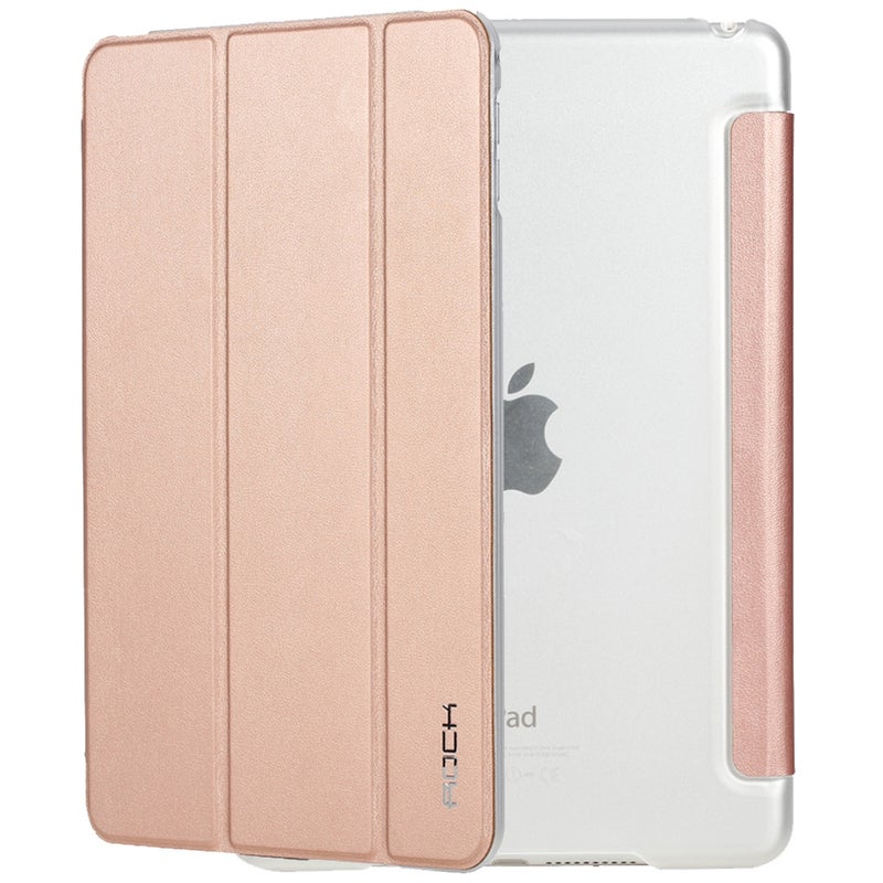 روك حافظة جلدية أفقية بتصميم عصري من سلسلة Touch مع حامل ثلاثي الطي ووظيفة السكون/الاستيقاظ الذكية لجهاز iPad Mini 4 (ذهبي وردي) - Image 1