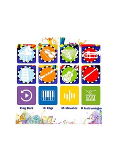Generic Kids Musical Mats with 25 Music Sounds, Musical Toys Toddler Music Piano Keyboard Dance Floor Mat Carpet  - Image 2