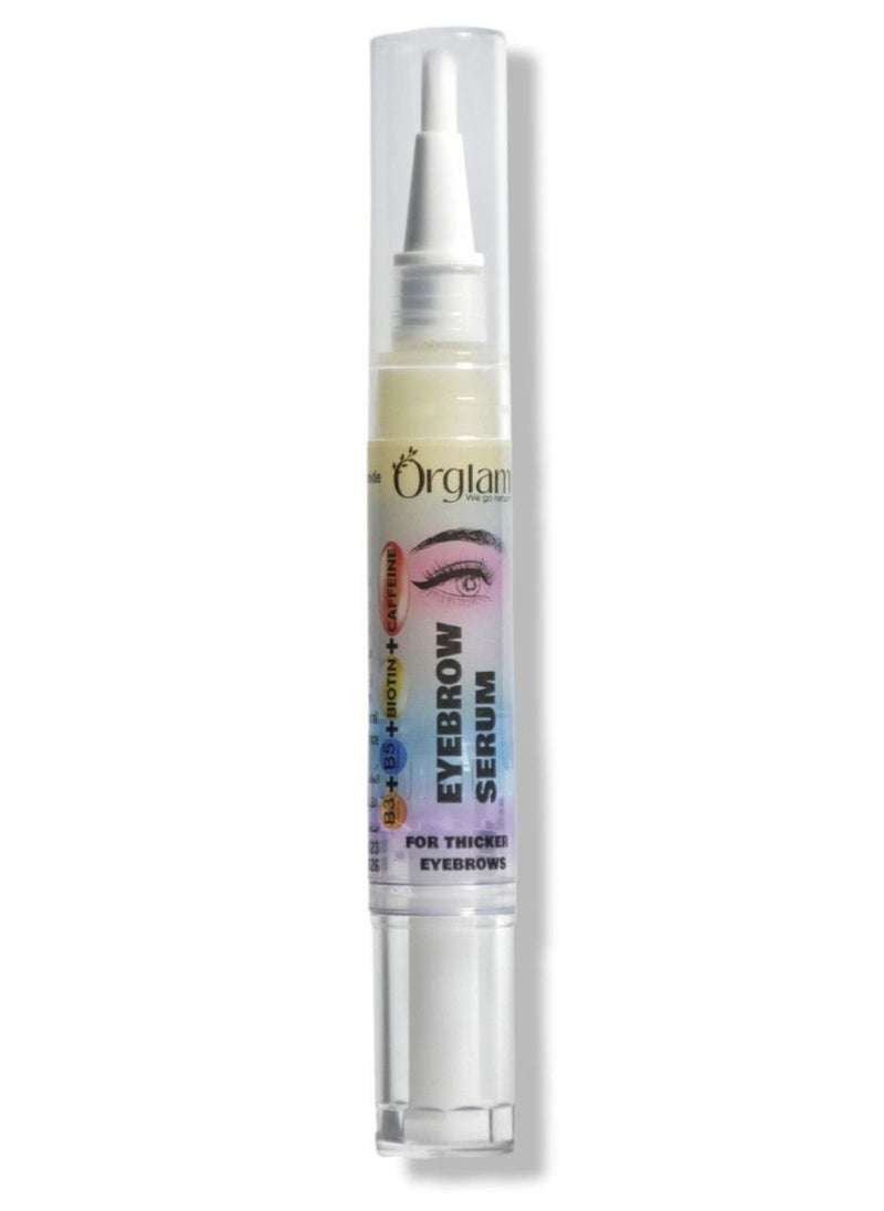 Orglam - Eyebrow Serum (for thicker & longer eyebrows) (Enriched With Biotin & Caffeine) (Vitamin B3,B5) - Image 1