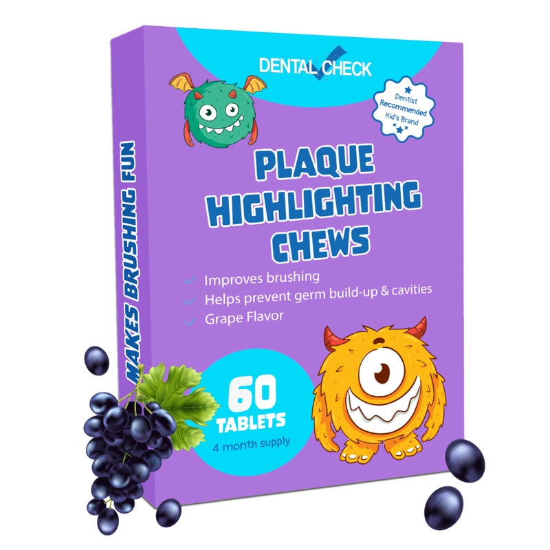 Lingito PlaqueDental Disclosing Tablets A Teeth Coloring Tablets Plaque Finder Solution to Effectively Remove Plaque and Tartar Buildup Improves Oral Care Grape Flavor  120 Pack