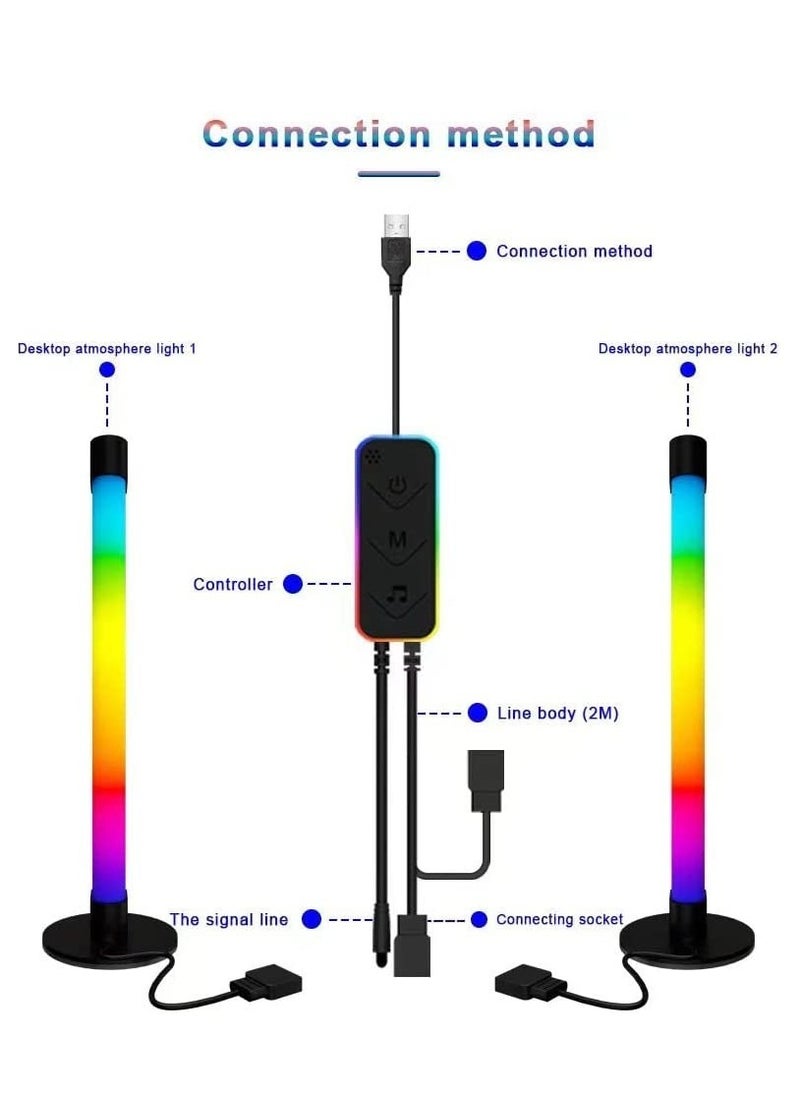 ELTRAZONE - Smart RGB LED Light Bars, Ambient Lighting, Bluetooth Monitor Flow Light Bars with APP Control, Color Gaming Light Bar for TV/Room Decoration/Movie/PC. - Image 1