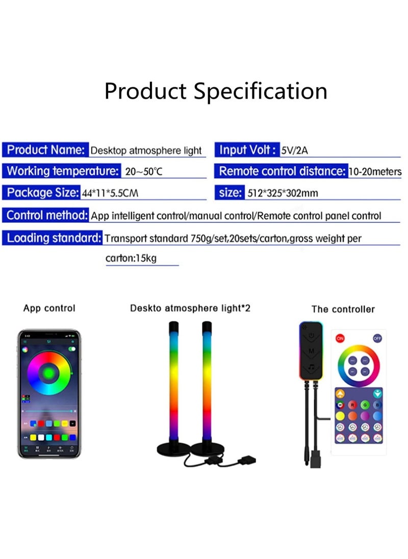 ELTRAZONE - Smart RGB LED Light Bars, Ambient Lighting, Bluetooth Monitor Flow Light Bars with APP Control, Color Gaming Light Bar for TV/Room Decoration/Movie/PC. - Image 1