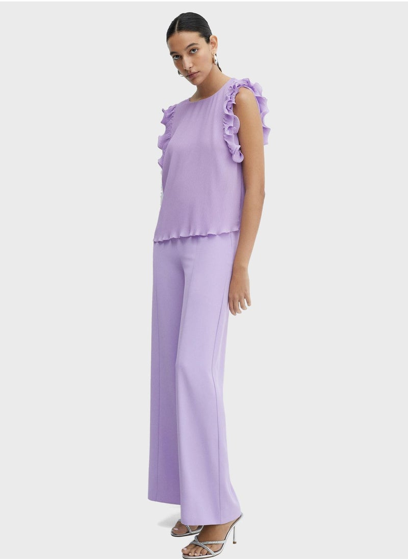 Frilled Detailed  Knitted Top