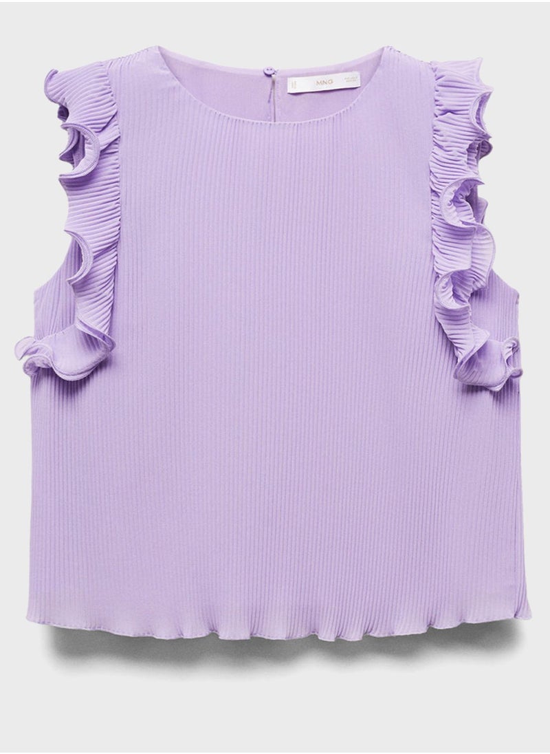 Frilled Detailed  Knitted Top