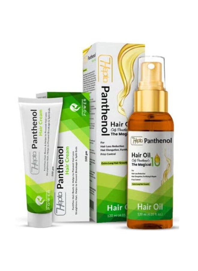 hepta Panthenol Set Hair Oil 120ml & Hair Cream 100ml - Image 1
