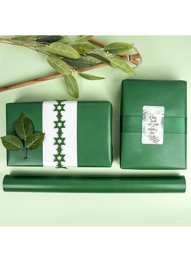 RUSPEPA Green Wrapping Paper Solid Color Mini Roll For Wedding Birthday Shower Congrats And Holiday 17.5 Inches X 32.8 Feet  - Image 5