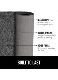Gorilla Grip Gorilla Grip Felt and Natural Rubber Stay in Place Slip Resistant Rug Pad, 1/8” Thick, 2x10 FT Protective Padding for Under Area Rugs, Cushioned Gripper Pads, Carpet Runners Hardwood Floors Protection  - Image 2