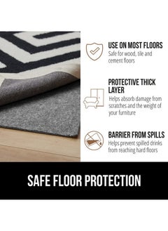 Gorilla Grip Gorilla Grip Felt and Natural Rubber Stay in Place Slip Resistant Rug Pad, 1/8” Thick, 2x10 FT Protective Padding for Under Area Rugs, Cushioned Gripper Pads, Carpet Runners Hardwood Floors Protection  - Image 5
