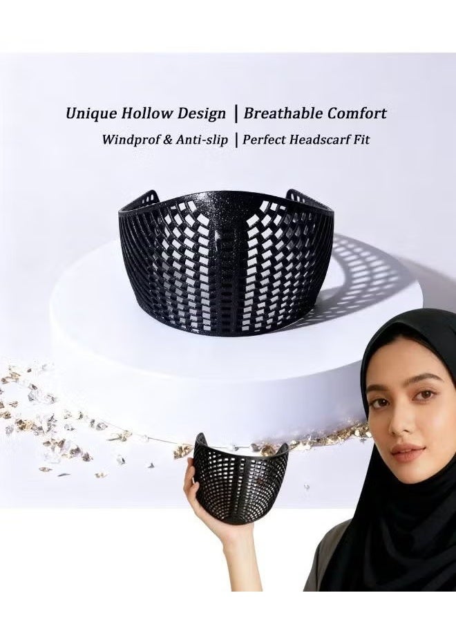 HAVEN Hijab Grip Headband, Muslim Headscarf Fixer, Special Non-slip Under Scarf Band for Secure Hijab Styling Headband and Scarf Accessories for Muslim Women, Hidden Non Slip for Sports, Work, Leisure Activities - Black - Image 5