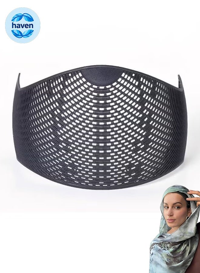 HAVEN Hijab Grip Headband, Muslim Headscarf Fixer, Special Non-slip Under Scarf Band for Secure Hijab Styling Headband and Scarf Accessories for Muslim Women, Hidden Non Slip for Sports, Work, Leisure Activities - Black - Image 1