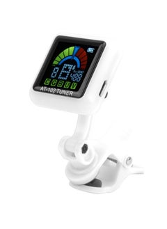 Thoraya Aroma Guitar Clipon Tuner USB Rechargeable Builtin Battery Violin Ukulele AT102(White )  - Image 3