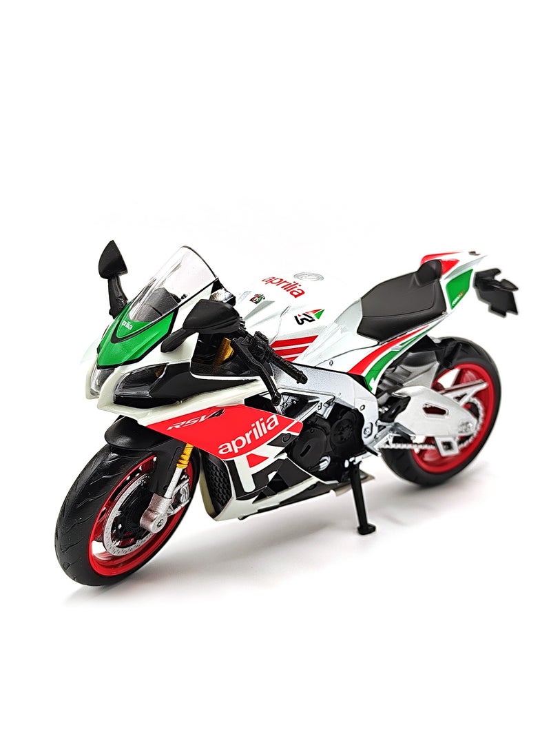 MOTORINO أبريليا RSV4 RR 2020 (سباق) نموذج دراجة نارية من الصب – مقياس 1:12 | نسخة دراجة فاخرة قابلة للجمع | تفاصيل واقعية | نموذج عرض للأطفال والهواة - Image 1