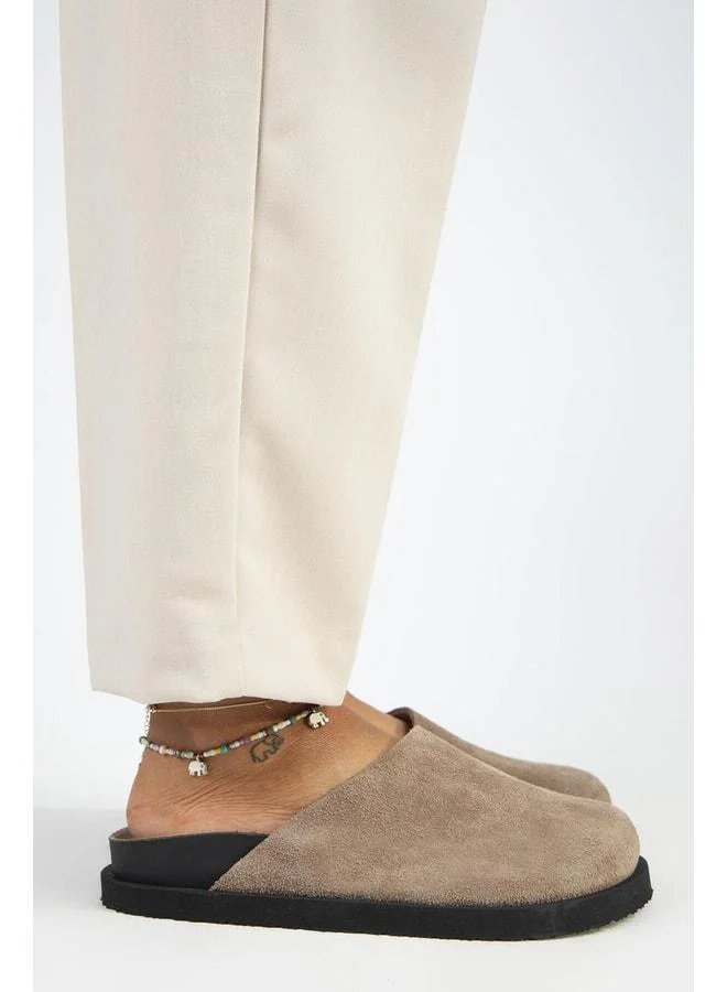 Manijero  Ateshi Women's Genuine Leather Flat Sole Visor Slippers. for Women | Best Price UAE