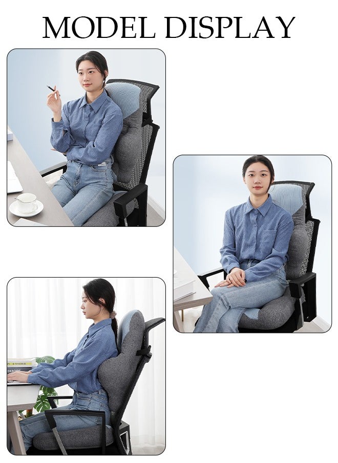 DUNISO - Lumbar Support Pillow with Breathable Hole for Office Chair and Car Seat, Ergonomic Memory Foam Back Cushion for Improve Lower Back PainRelief and Sitting Posture - Image 1