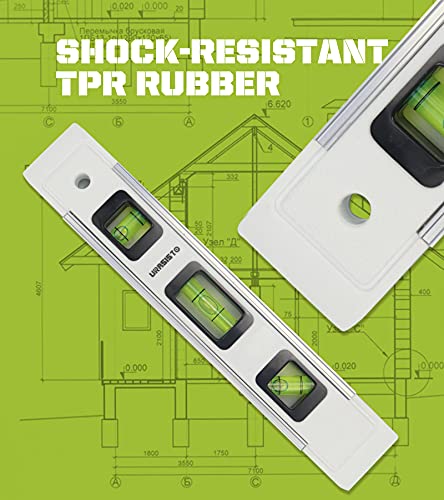 URASISTO Torpedo Level 9-INCH Level with 45°/90°/180° Bubbles, Small Measuring Tool(3 Pack) - Image 4