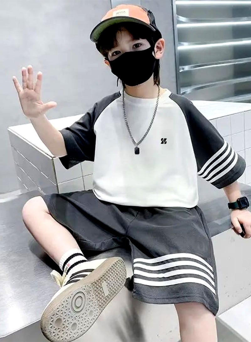 Selecta Now Boys 100% Cotton T Shirt Top & Shorts Set Soft Breathable Pajamas Outfit Set for Casual Wear & Sleepwear - Image 5