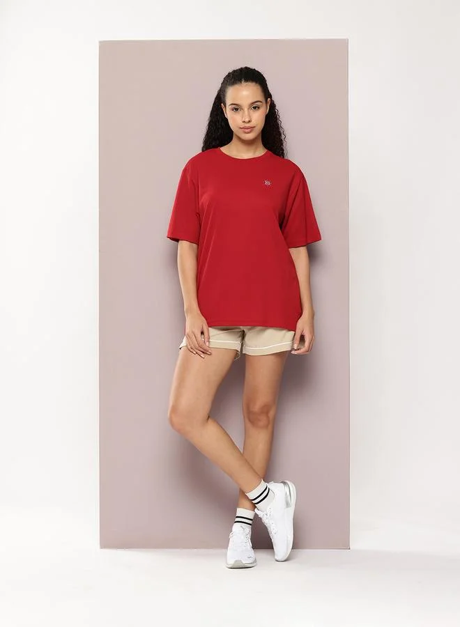 Dillinger Red Plain Oversized T-Shirt