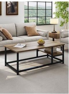 AGD Simple European Style Double Layer MDF Engineering Board Home Sofa Coffee Table For Living Room  - Image 1