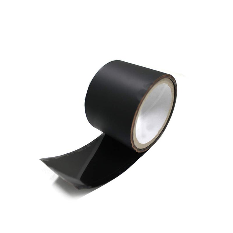 LLPT Aluminum Black Foil Tape Matt None Reflective Heavy Duty 3.94 Mil 2 Inch x 33 Feet High Thermal Conductive Adhesive Hot Cold Air Duct Tape for Metal Repair Pipe(NC233) - Image 2
