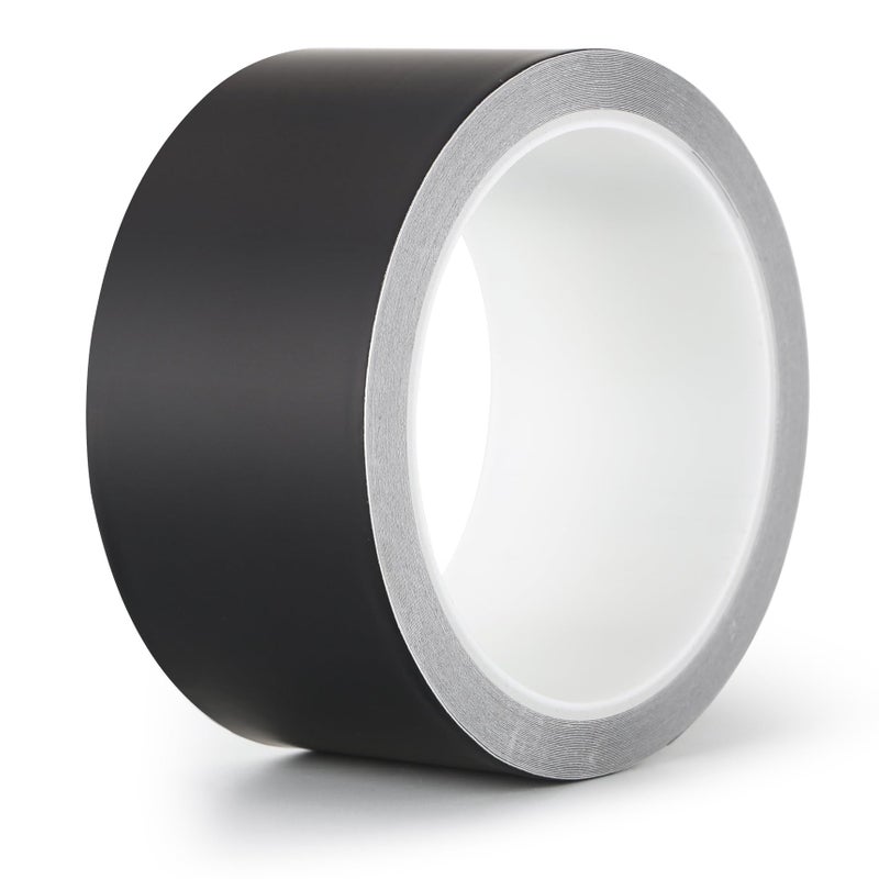 LLPT Aluminum Black Foil Tape Matt None Reflective Heavy Duty 3.94 Mil 2 Inch x 33 Feet High Thermal Conductive Adhesive Hot Cold Air Duct Tape for Metal Repair Pipe(NC233) - Image 1