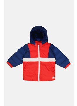 Adidas Toddlers Boy Hooded Puffer Jacket, Red  - Image 1