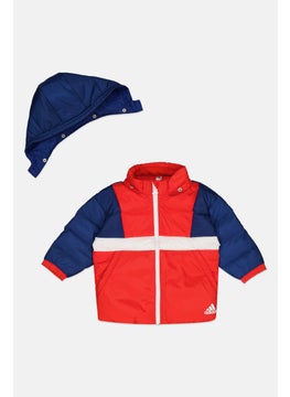Adidas Toddlers Boy Hooded Puffer Jacket, Red  - Image 3
