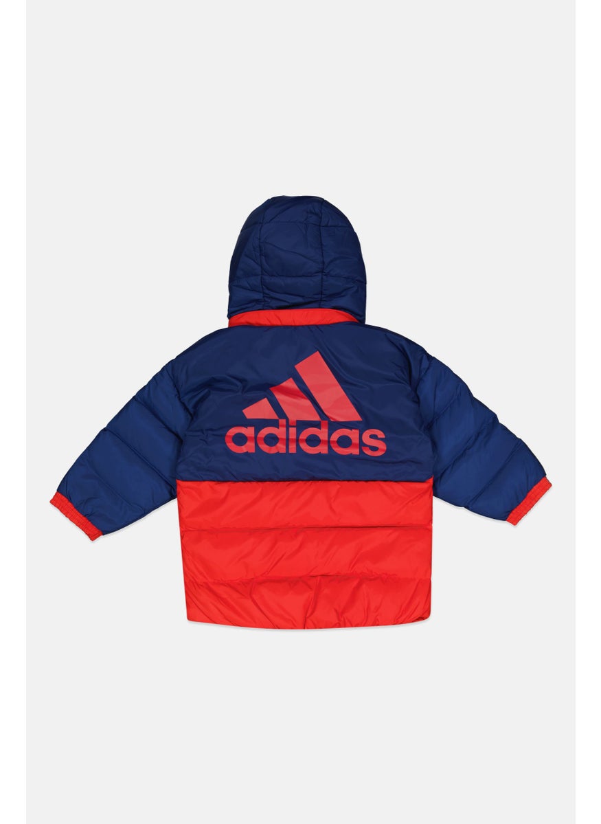 Adidas Toddlers Boy Hooded Puffer Jacket, Red  - Image 2