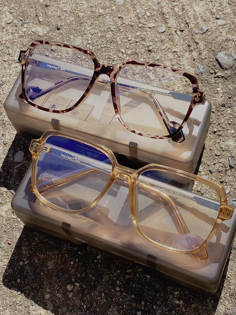 VISOONE Oversized Blue Light Blocking Glasses with Chic Square TR90 Frame and Metal Temple for Women Men REMY - Image 4