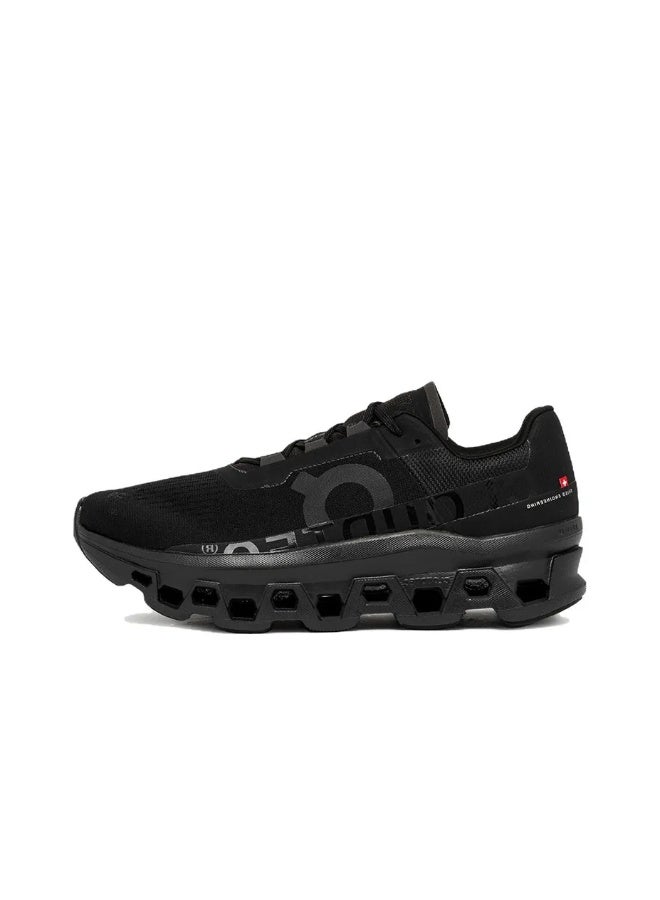 On Cloudmonster Trendy & Comfortable Sports Running Shoes, Fabric, Shock Absorption, Anti-Slip, Wear-Resistant, Breathable, High Resilience, Low-Top (Black) - Image 2