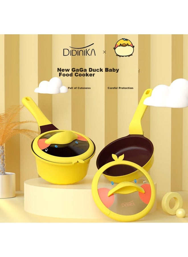 Didinika Baby Food Pot, Small Milk Pot For Infants, Ceramic Non-stick Pan With Frying And Cooking Functions, 16cm - Image 5