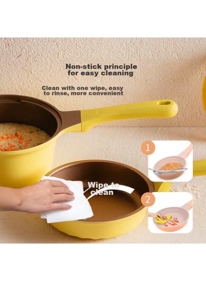 Didinika Baby Food Pot, Small Milk Pot For Infants, Ceramic Non-stick Pan With Frying And Cooking Functions, 16cm - Image 4