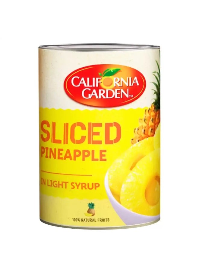 California Garden California Garden 100percent Natural Sliced Pineapple In Light Syrup In Can- 565gms  - Image 1