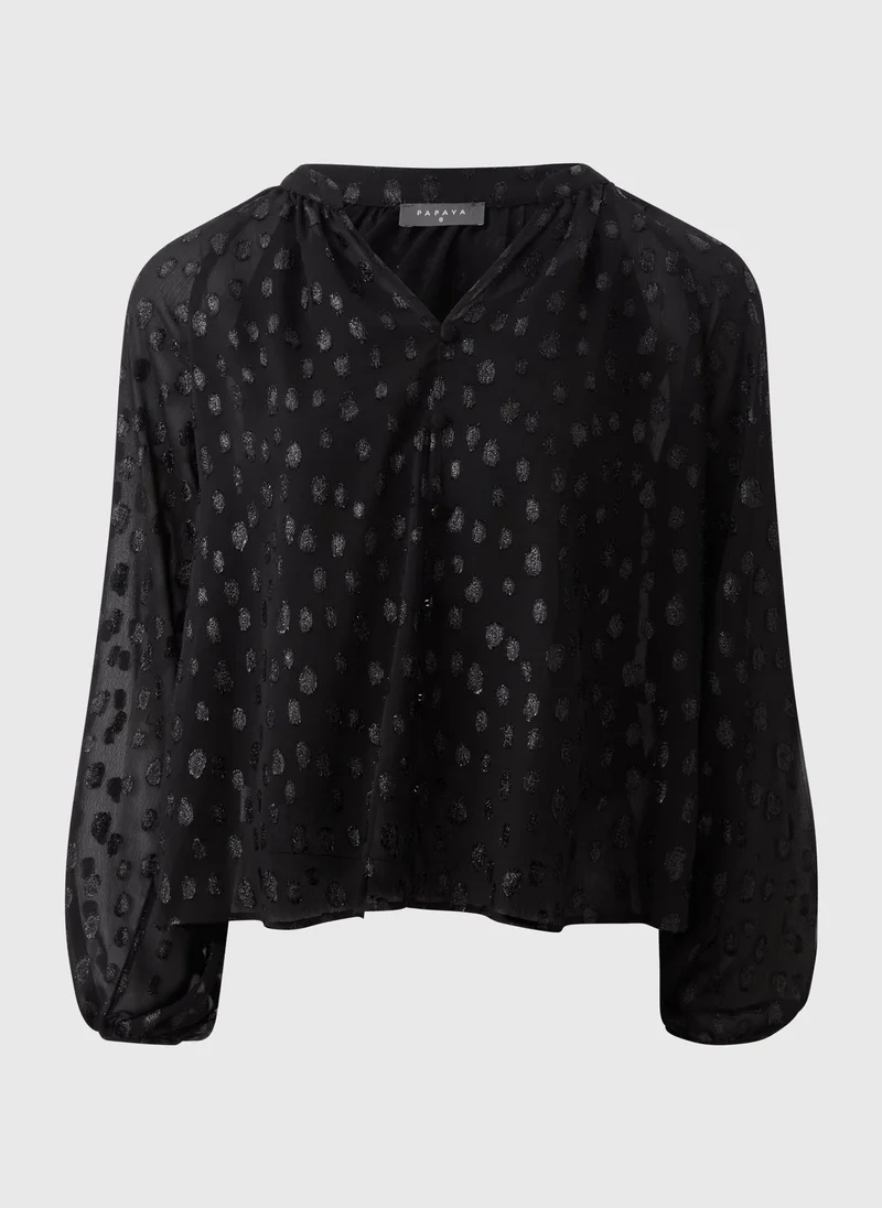 Matalan Black Chiffon Blouse